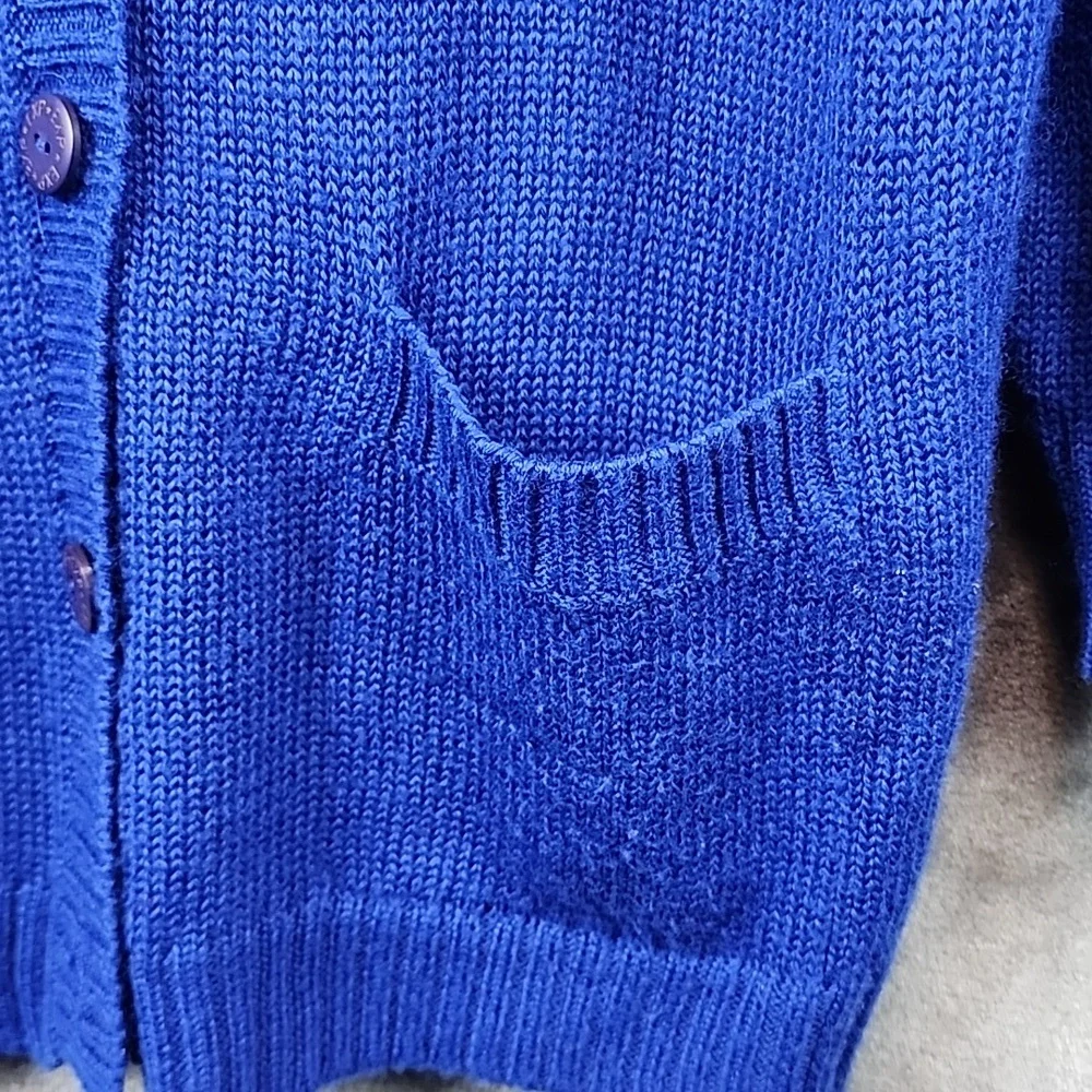 Blue Knit Cardigan Sweater Limited Express. Size M 30% Wool - Picture 4 of 7